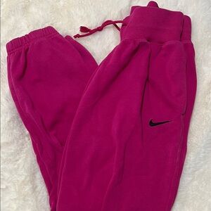 Nike Pink Fleece Jogger Pants